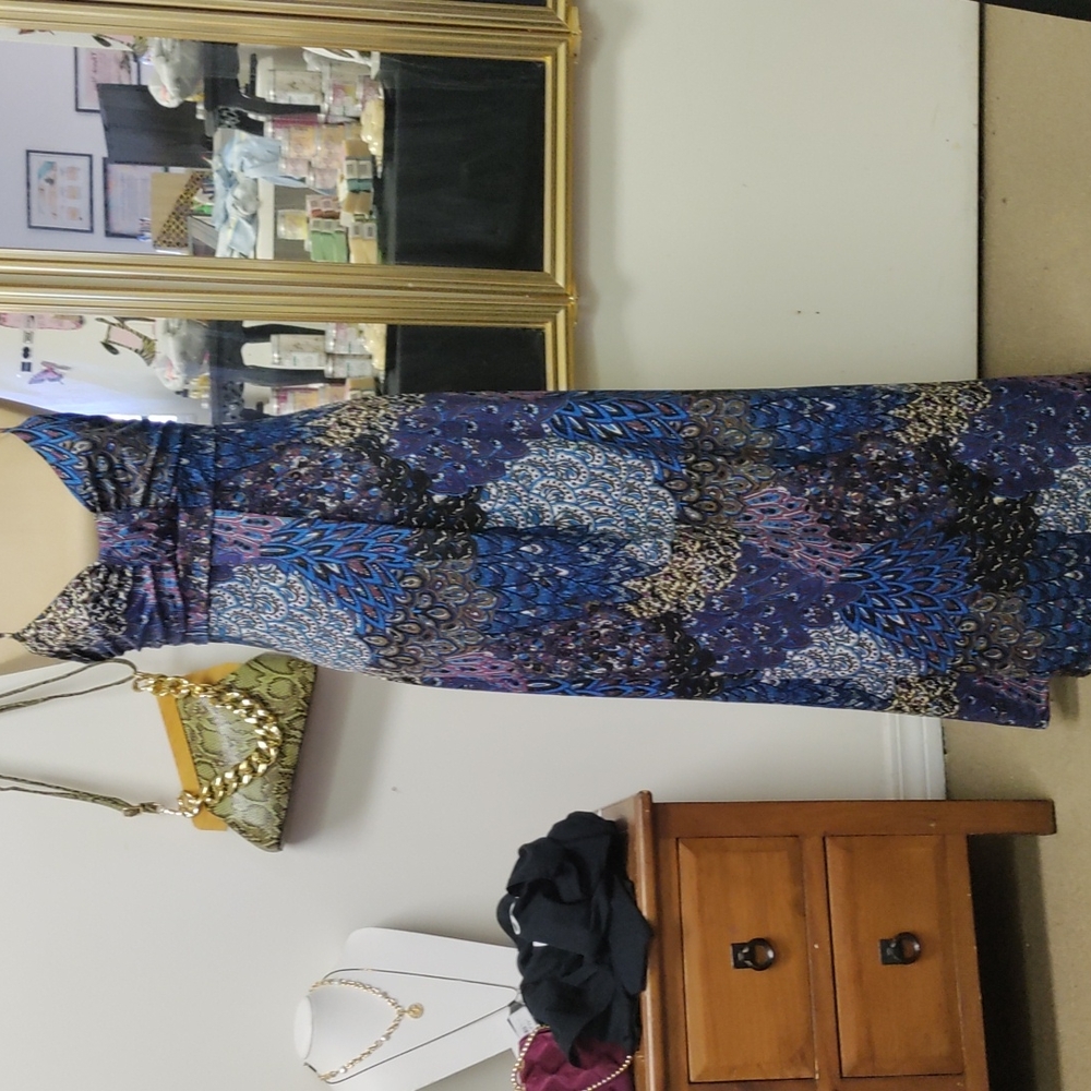 Blue dress with cool colored patterned by Hypnotized